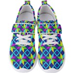 Colorful stars pattern                                                                 Men s Velcro Strap Shoes