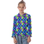 Colorful stars pattern                                        Kids  Frill Detail Tee