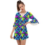 Colorful stars pattern                                                                        Criss Cross Mini Dress