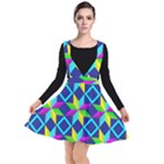Colorful stars pattern                                                                   Plunge Pinafore Dress