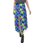 Colorful stars pattern                                                                         Velour Split Maxi Skirt