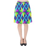 Colorful stars pattern                                                                    Velvet High Waist Skirt