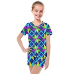 Colorful stars pattern                                                                     Kids  Mesh Tee and Shorts Set