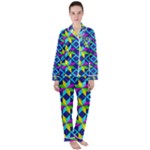 Colorful stars pattern                                                                  Satin Long Sleeve Pyjamas Set