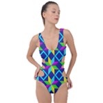 Colorful stars pattern                                                                     Side Cut Out Swimsuit