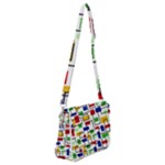 Colorful rectangles                                                                  Shoulder Bag with Back Zipper