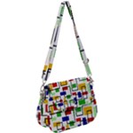 Colorful rectangles                                                                 Saddle Handbag