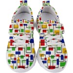 Colorful rectangles                                                                   Kids  Velcro Strap Shoes