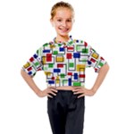 Colorful rectangles                                                                    Kids Mock Neck Tee