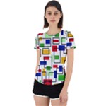 Colorful rectangles                                                                      Back Cut Out Sport Tee