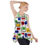 Colorful rectangles                                                                      Side Drop Tank Tunic