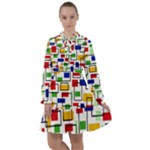Colorful rectangles                                                                        All Frills Chiffon Dress
