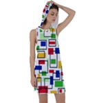 Colorful rectangles                                                                       Racer Back Hoodie Dress