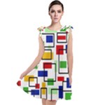 Colorful rectangles                                                                        Tie Up Tunic Dress