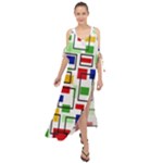 Colorful rectangles                                                                        Maxi Chiffon Cover Up Dress