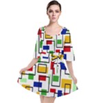 Colorful rectangles                                                                   Velvet Kimono Dress