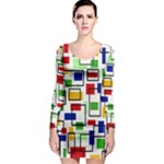 Colorful rectangles                                                                      Long Sleeve Bodycon Dress