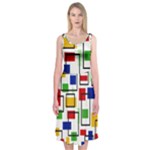 Colorful rectangles                                                                     Midi Sleeveless Dress
