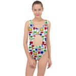 Colorful rectangles                                                                     Center Cut Out Swimsuit