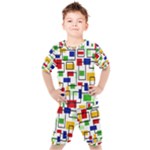 Colorful rectangles                                                                   Kids  Tee and Shorts Set