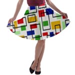 Colorful rectangles                                                                      A-line Skirt