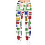 Colorful rectangles                                                                      Women velvet Drawstring Pants