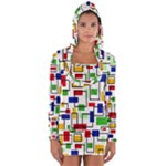 Colorful rectangles                                                                      Women s Long Sleeve Hooded T-shirt