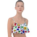 Colorful rectangles                                                                     Frill Bikini Top