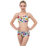 Colorful rectangles                                                                    Layered Top Bikini Set