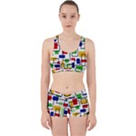 Colorful rectangles                                                                      Work It Out Sports Bra Set