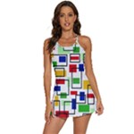 Colorful rectangles                                                             2-in-1 Flare Activity Dress