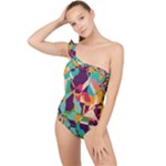 Retro chaos                                                                       Frilly One Shoulder Swimsuit