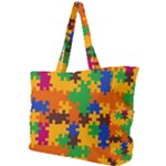 Retro colors puzzle pieces                                                                       Simple Shoulder Bag