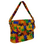 Retro colors puzzle pieces                                                                     Buckle Messenger Bag