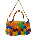Retro colors puzzle pieces                                                                     Removal Strap Handbag