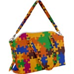 Retro colors puzzle pieces                                                                     Canvas Crossbody Bag