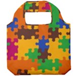 Retro colors puzzle pieces                                                               Foldable Grocery Recycle Bag