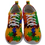 Retro colors puzzle pieces                                                                    Mens Athletic Shoes