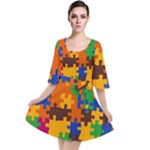 Retro colors puzzle pieces                                                                     Velvet Kimono Dress