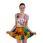 Retro colors puzzle pieces                                                                        Mini Skirt