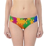 Retro colors puzzle pieces                                                                       Hipster Bikini Bottoms