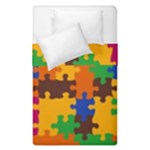 Retro colors puzzle pieces                                                                         Duvet Cover (Single Size)