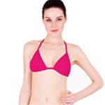 Pink Pattern, Abstract, Background, Bright Classic Bikini Top