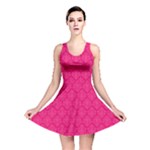 Pink Pattern, Abstract, Background, Bright Reversible Skater Dress