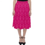 Pink Pattern, Abstract, Background, Bright Classic Midi Skirt