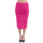 Pink Pattern, Abstract, Background, Bright Midi Pencil Skirt