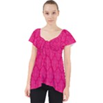 Pink Pattern, Abstract, Background, Bright Lace Front Dolly Top