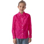 Pink Pattern, Abstract, Background, Bright Kids  Long Sleeve Shirt