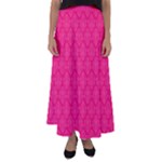 Pink Pattern, Abstract, Background, Bright Flared Maxi Skirt
