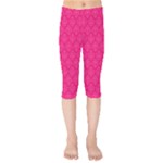 Pink Pattern, Abstract, Background, Bright Kids  Capri Leggings 